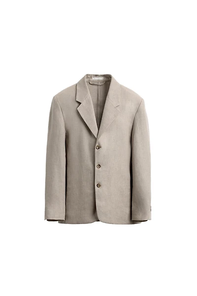 RELAXED FIT COTTON - LINEN SUIT BLAZER