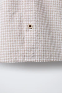 CHEMISE À POCHE CARREAUX VICHY