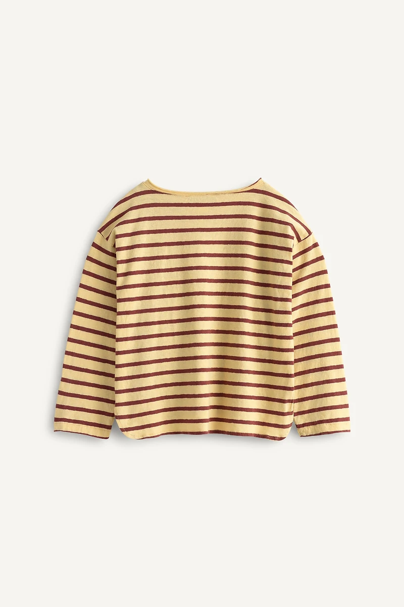LIMITED EDITION EMBROIDERED FLORAL STRIPED T-SHIRT