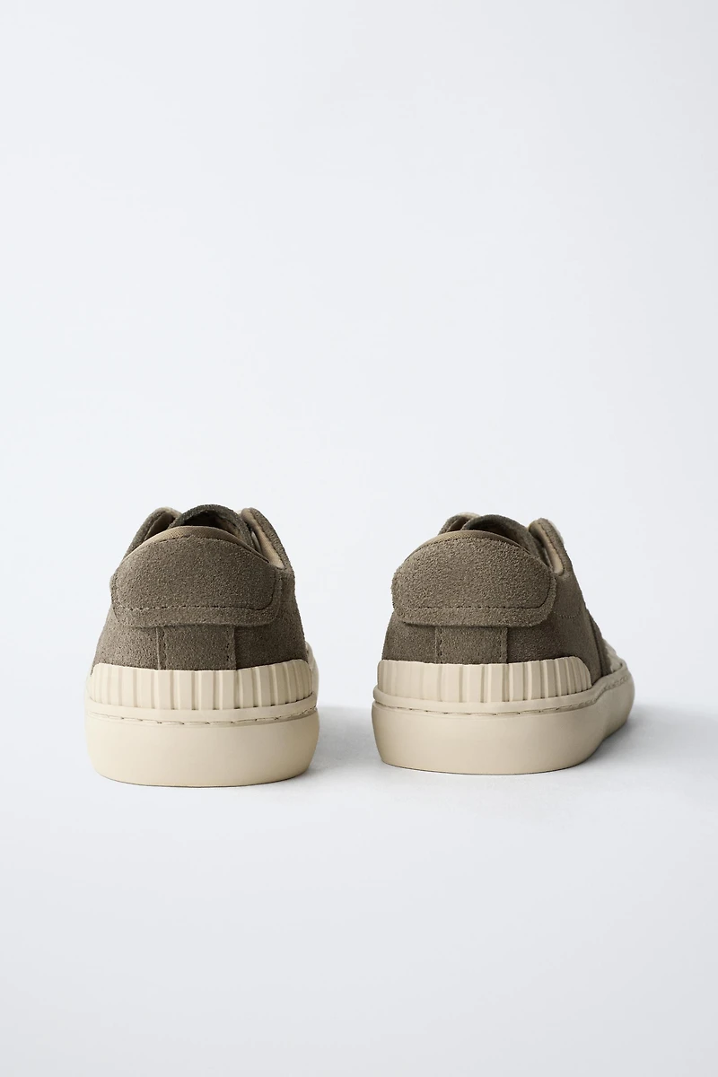 ZARA TIMELESS - LEATHER SNEAKERS