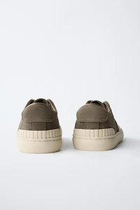 ZARA TIMELESS - LEATHER SNEAKERS