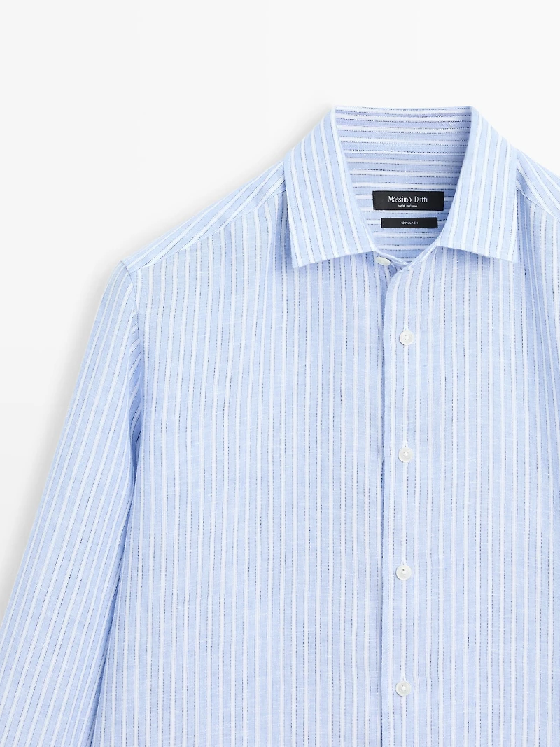 Chemise rayures lin
