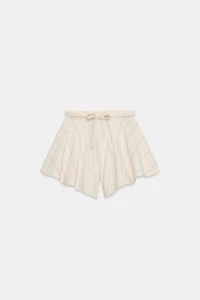 STRIPED PLEATED SHORTS ZW COLLECTION