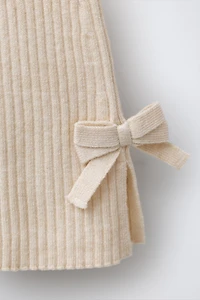 BOW DETAIL KNIT FLARE LEGGINGS