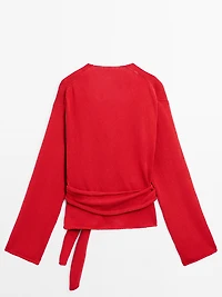 Cardigan ceinture fantaisie