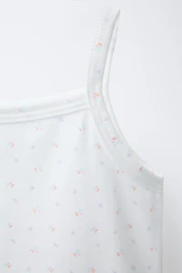 2-6 ANS/ LOT DE DEUX T-SHIRTS À CARREAUX VICHY ET PETITES FLEURS