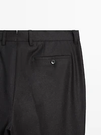 100% wool flannel trousers