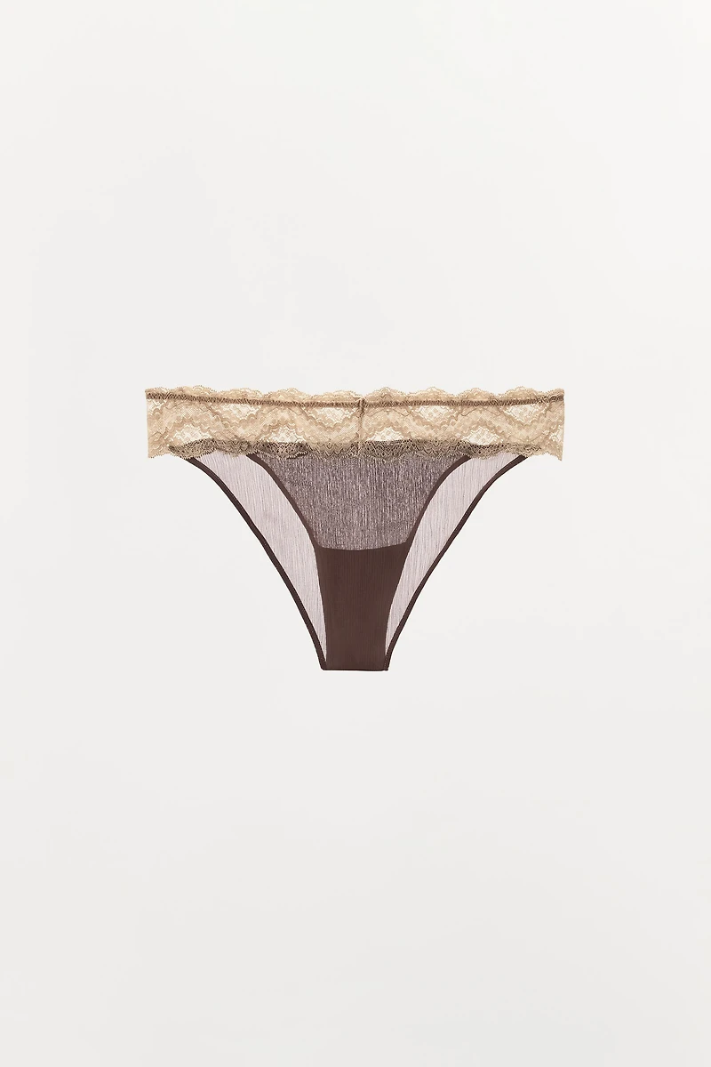 CONTRAST LACE PANTIES