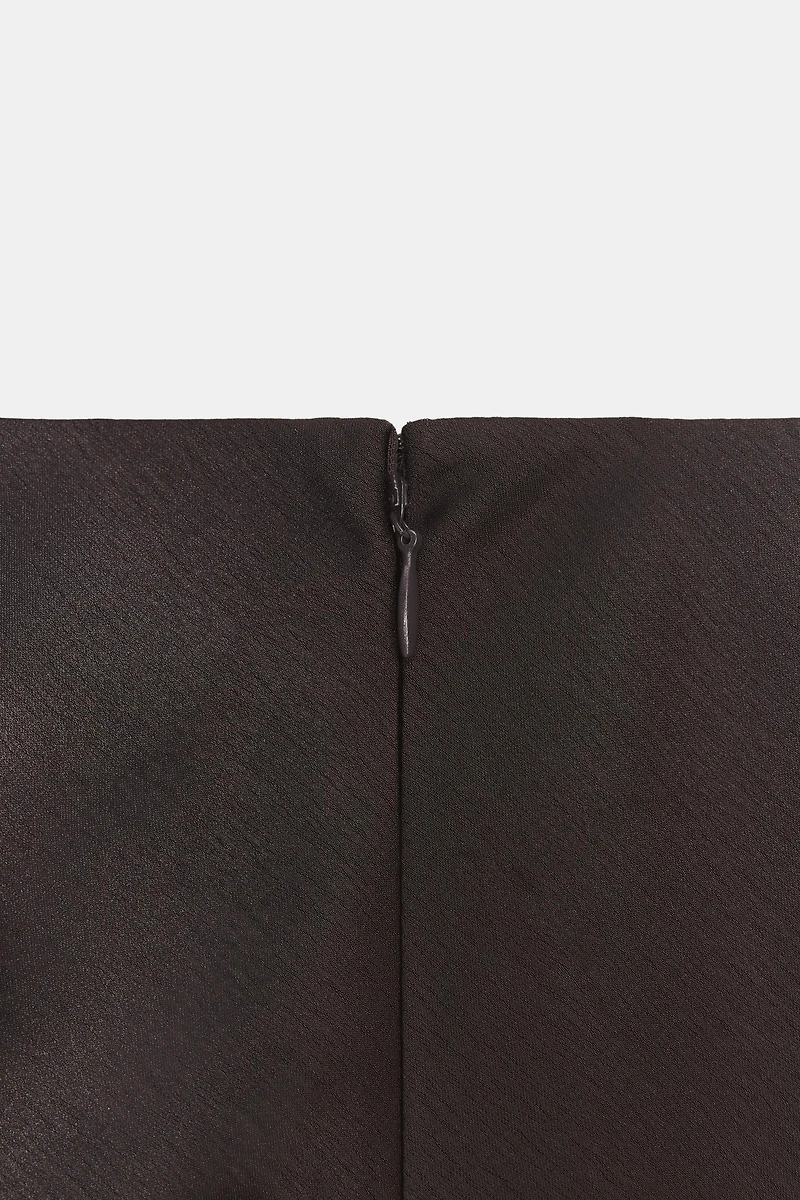 SATIN EFFECT LACE SKIRT ZW COLLECTION