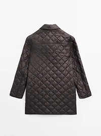 Long lightweight puffer jacket