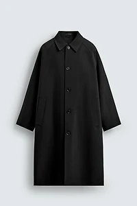 OVERSIZED WOOL BLEND TRENCH COAT