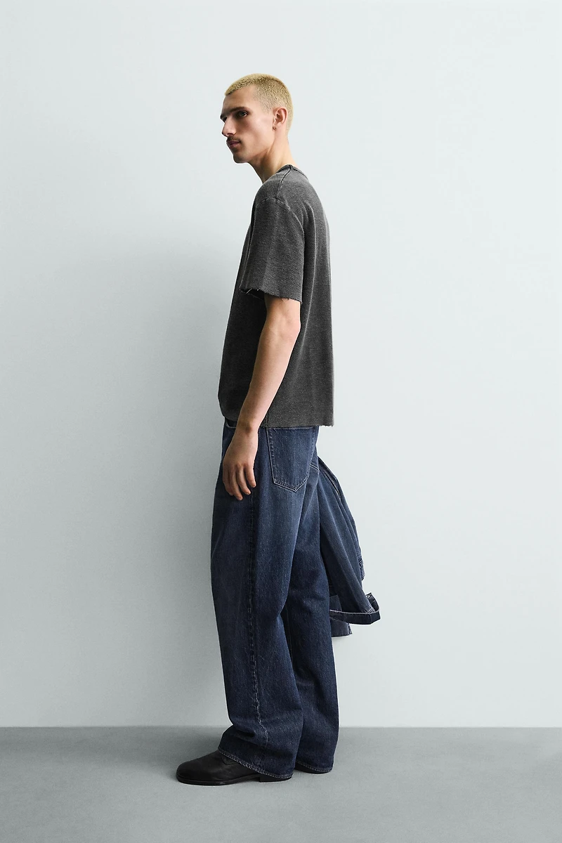 WASHED KNIT T-SHIRT
