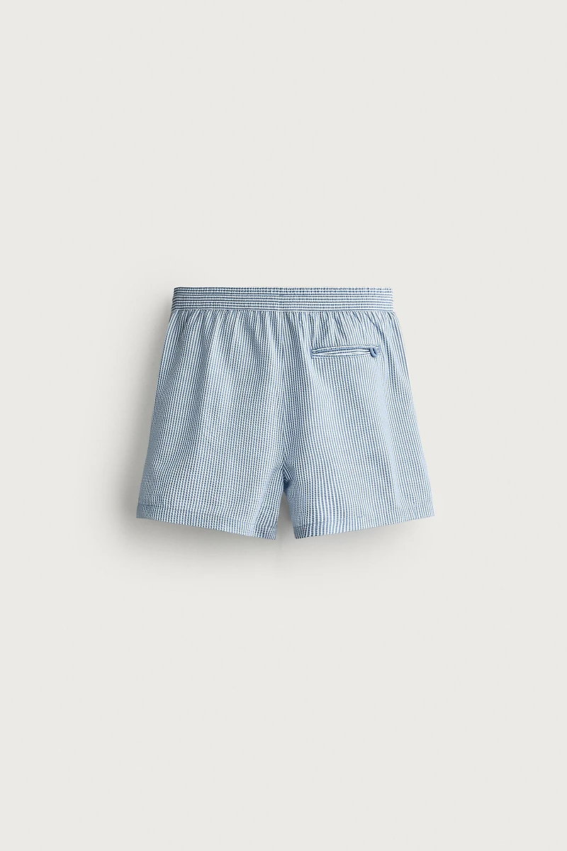 MAILLOT DE BAIN MI-LONG EN SEERSUCKER