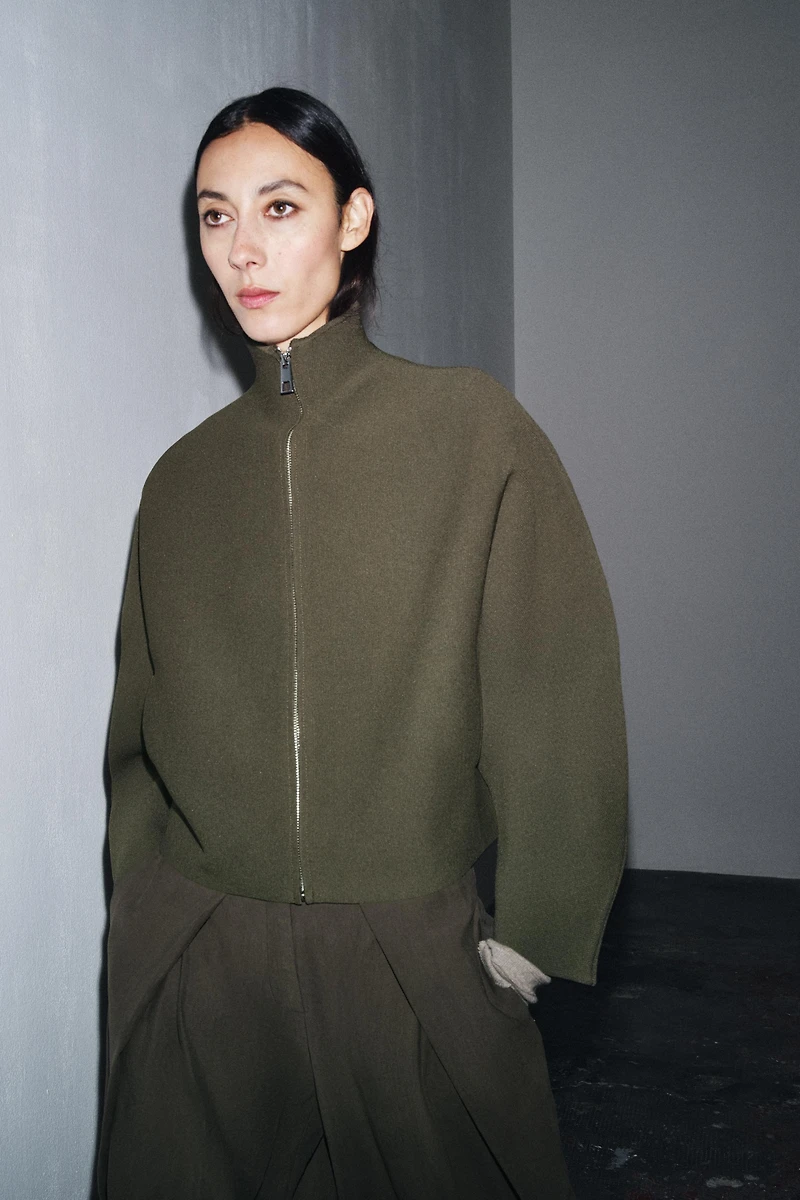 KNIT ZIP-UP JACKET