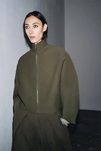 KNIT ZIP-UP JACKET