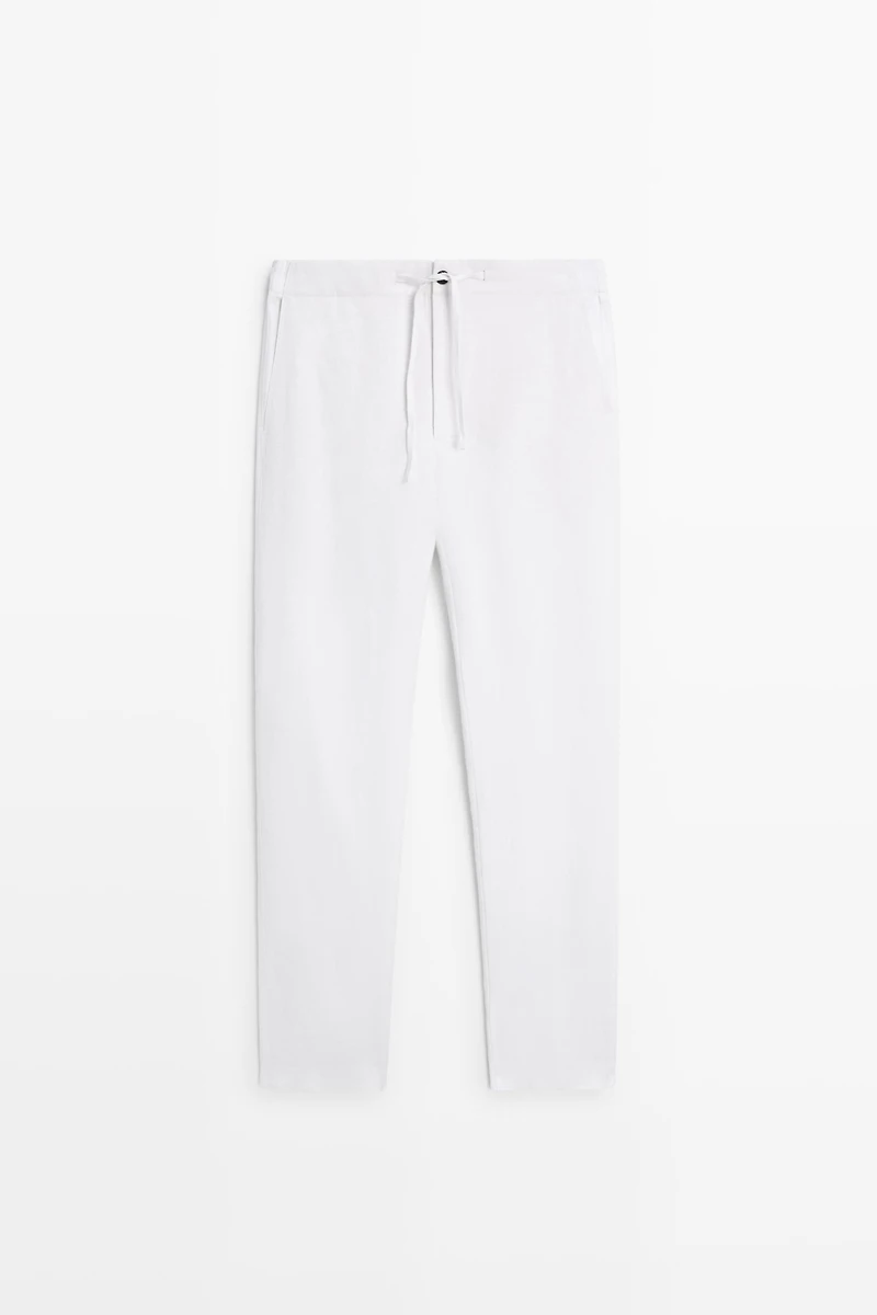 Pantalon jogging 100 % lin