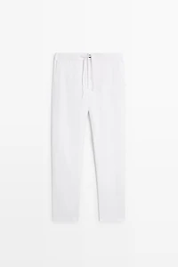 Pantalon jogging 100 % lin