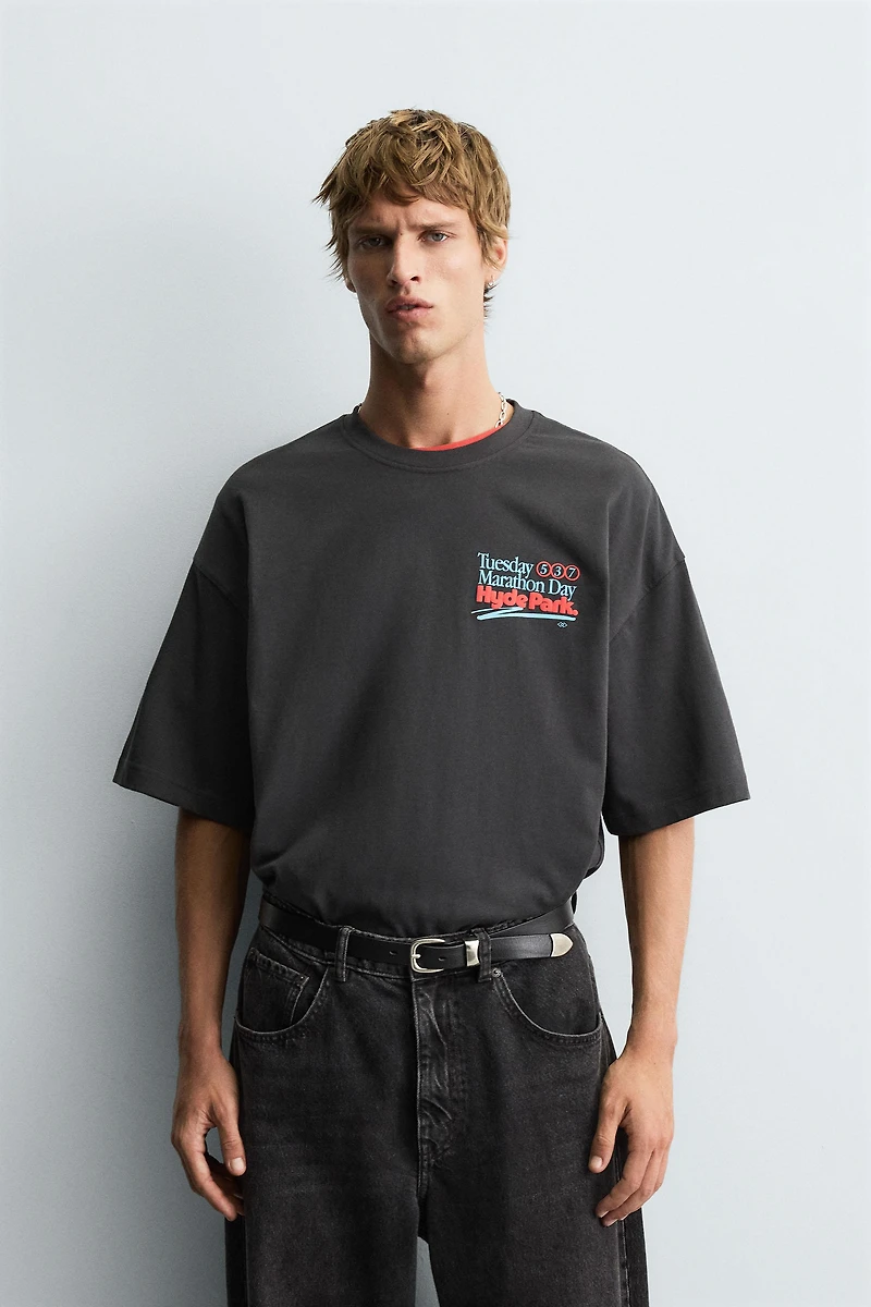 WASHED NUMBER T-SHIRT