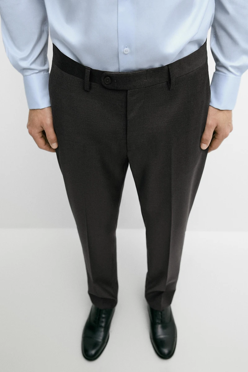 Pantalon de costume en laine froide