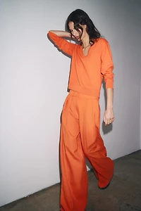 ZW COLLECTION WIDE LEG PLEATED PANTS