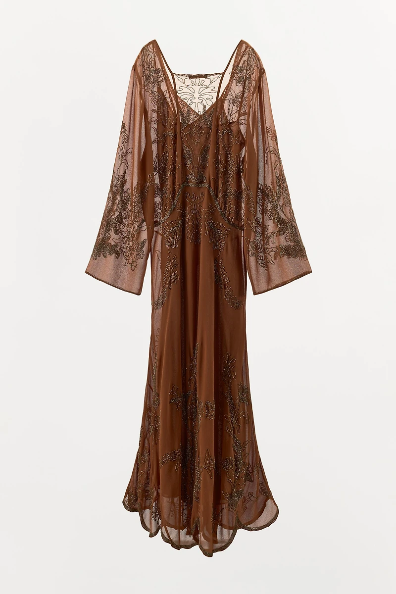 LIMITED EDITION BEADED GEORGETTE DRESS