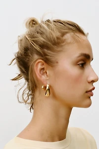BOUCLES D'OREILLES MÉTALLIQUES GOUTTE