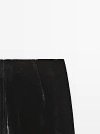 Wide-leg velvet trousers