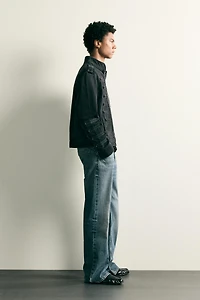 CROPPED FIT TAB DETAIL JACKET