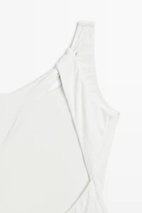 Textured asymmetric swimsuit