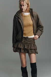 HERRINGBONE WOOL BLEND JACKET