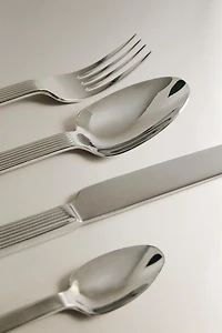 RIBBED HANDLE FLATWARE SET (SET OF 4)