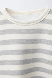 ENSEMBLE SWEAT À RAYURES ET LEGGING DOUX AU TOUCHER