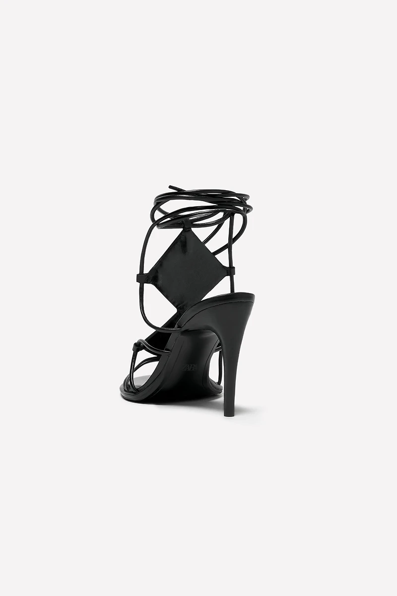 LEATHER STRAPPY STUDDED SANDALS LUDOVIC DE SAINT SERNIN x ZARA