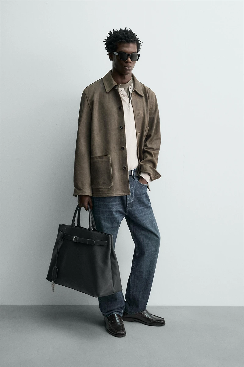 SAC À MAIN EN CUIR AVEC CEINTURE