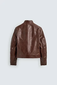 BLOUSON COURT EN CUIR