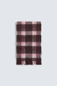 BRUSHED PLAID SCARF