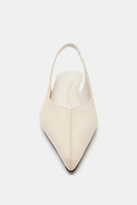 LEATHER SLINGBACK HEELS