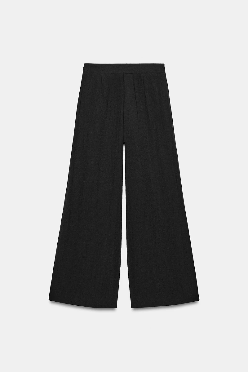 WRAP FRONT WIDE LEG PANTS