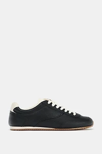 CONTRAST LEATHER SNEAKERS