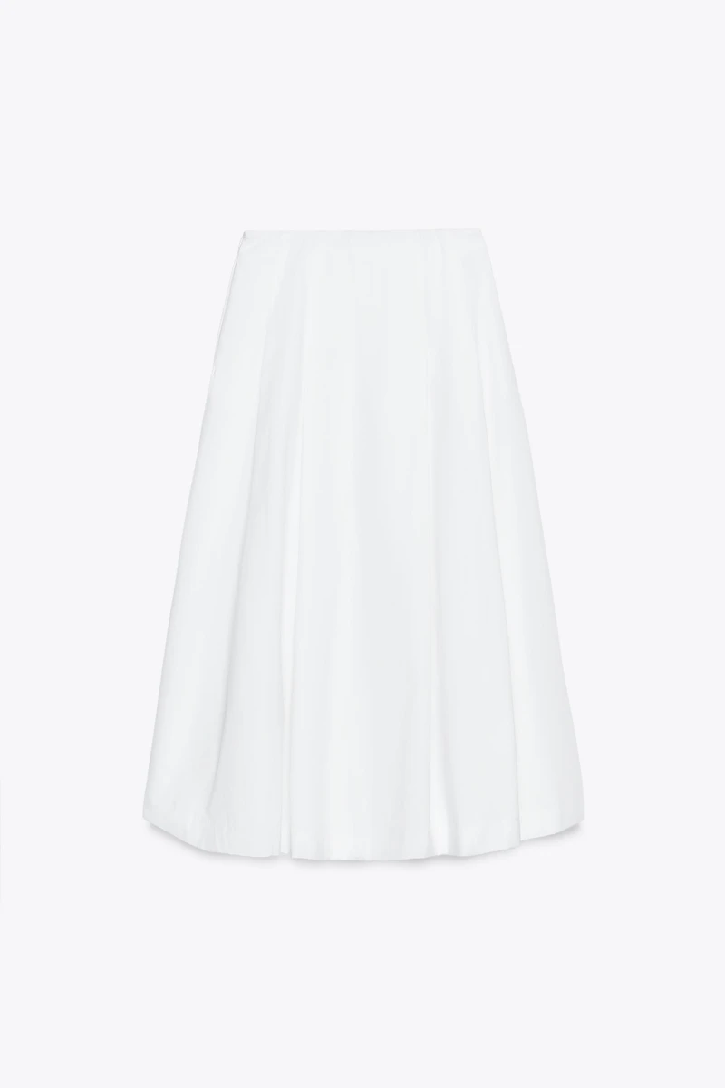 PLEATED MIDI SKIRT