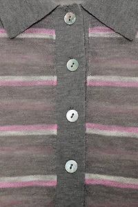 EXTRA-FINE WOOL STRIPED POLO