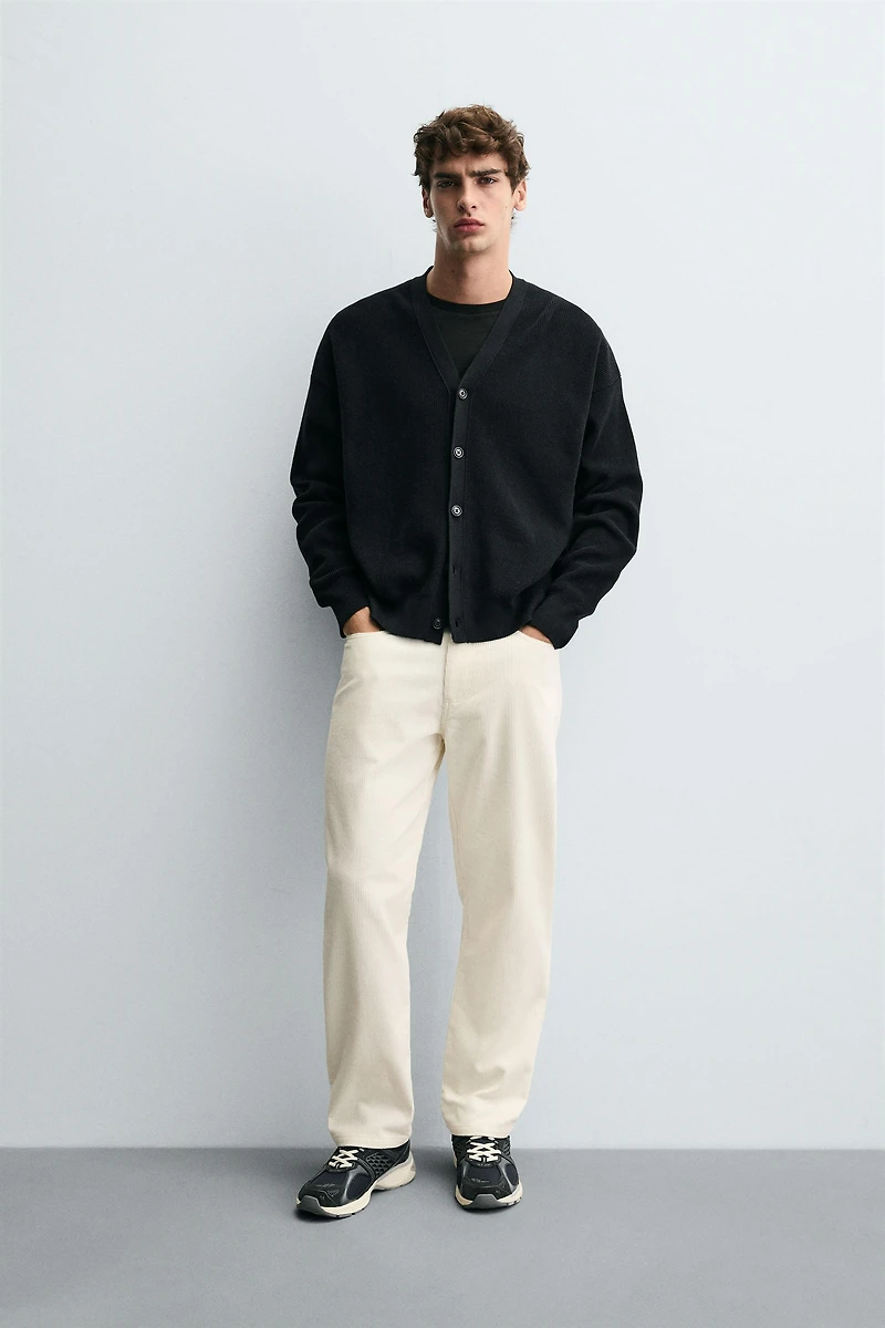 PANTALON REGULAR FIT EN VELOURS CÔTELÉ