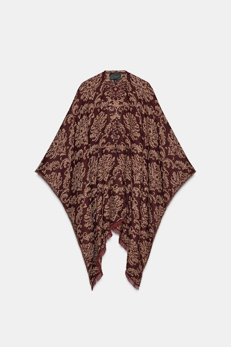 JACQUARD LONG CAPE