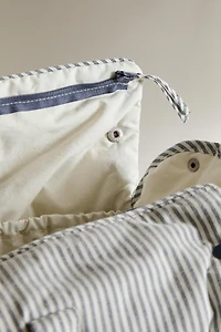 STRIPED COTTON DIAPER BAG