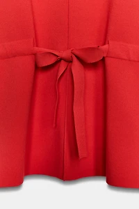 SHORT SLEEVE TIE KNIT JUMPER