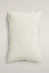 LEAF EMBROIDERY THROW PILLOW COVER