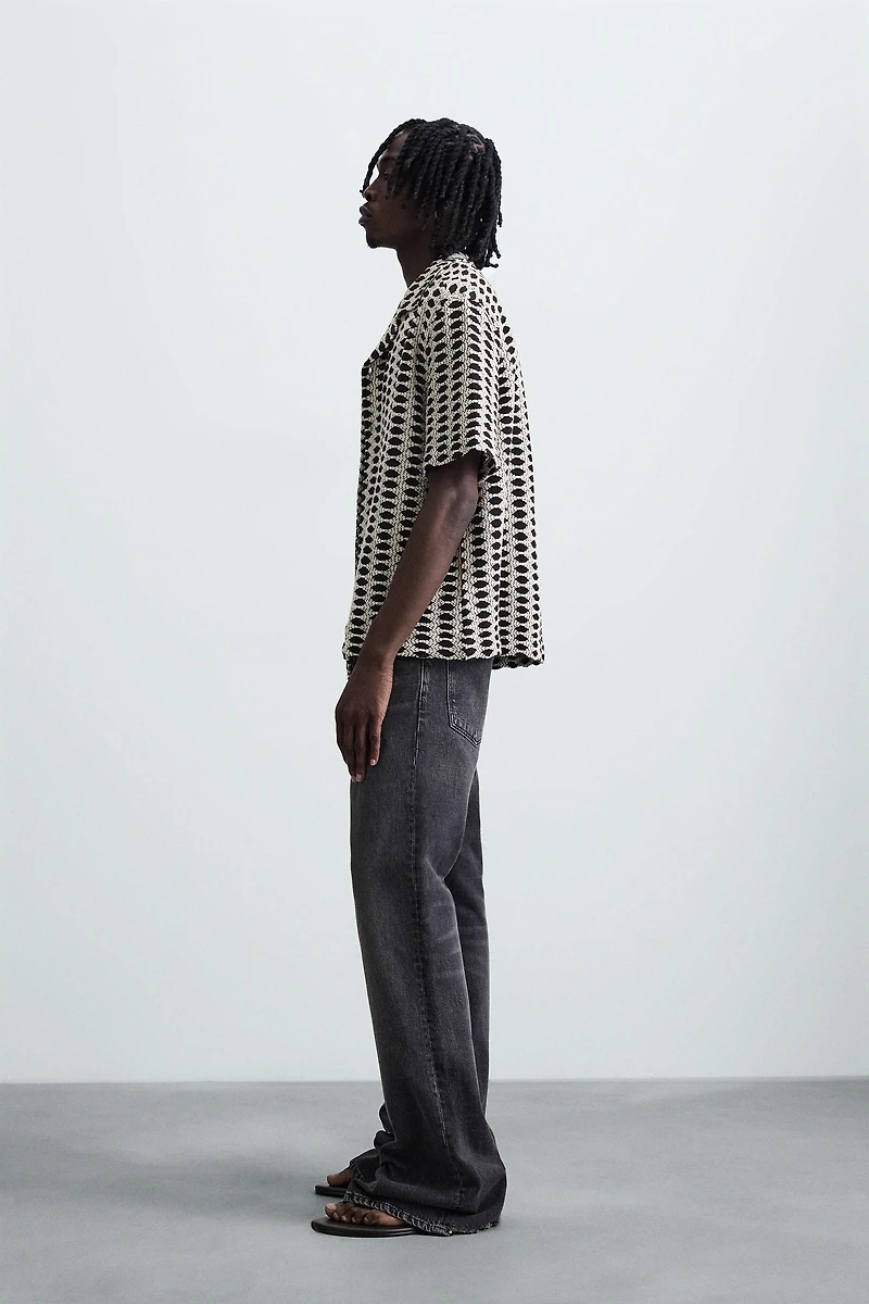 CONTRAST JACQUARD SHIRT