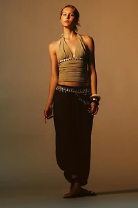 BEADED HALTER TOP