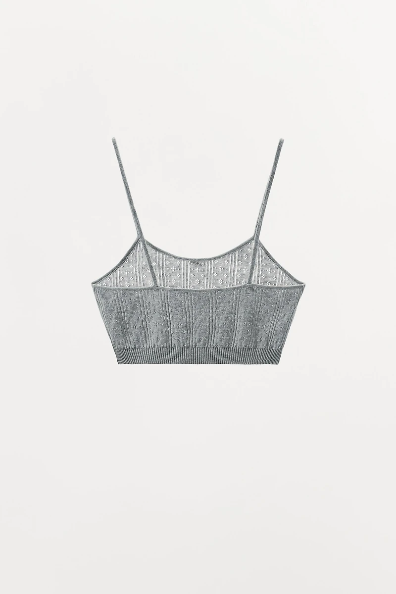 POINTELLE FLORAL BRALETTE