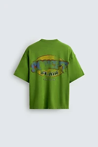 RELAXED FIT WASHED PRINT T-SHIRT